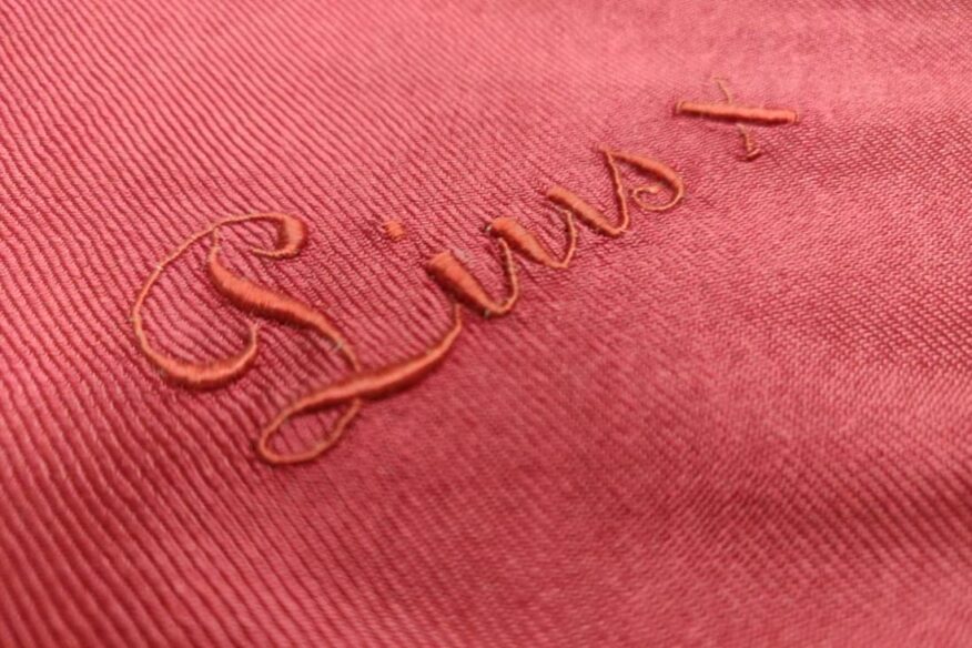 Detail of handkerchief donated by St. Pius X to Jesuit Fr. Carlo Massaruti - document preserved in the Historical Archives of the Jesuit Euro-Mediterranean Province in Rome