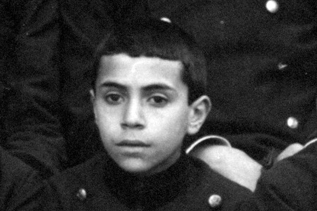 Detail of Ettore Majorana in a class photo at Jesuit college Massimo Institute in Rome - document preserved in the Historical Archives of the Jesuit Euro-Mediterranean Province in Rome