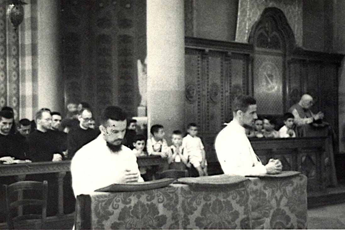 Jesuits missionaries attend the departure mass. Lonigo - Historical Archives - Jesuits, Euro-Mediterranean Province