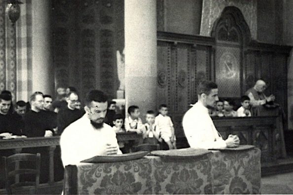 Jesuits missionaries attend the departure mass. Lonigo - Historical Archives - Jesuits, Euro-Mediterranean Province
