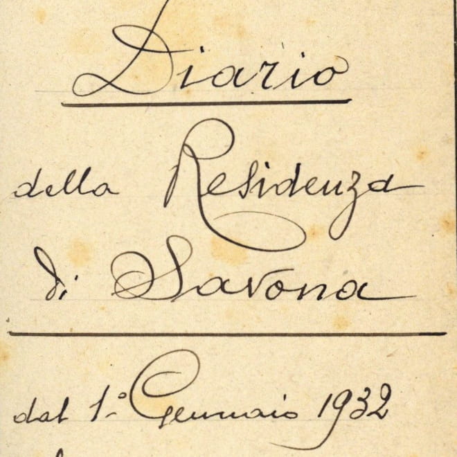 Cover of the Savona residence house diary for 1932